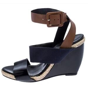 Pierre Hardy Colorblock Ankle Wrap Wedge Sandals 8 / 38